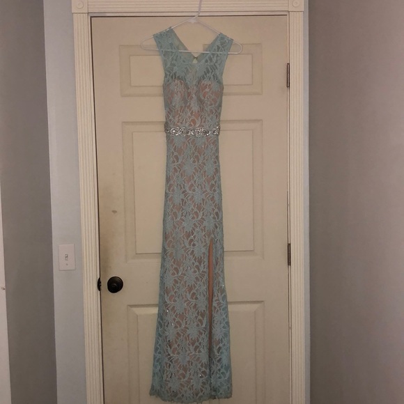 Sparkly sky blue evening gown!! - Picture 2 of 4
